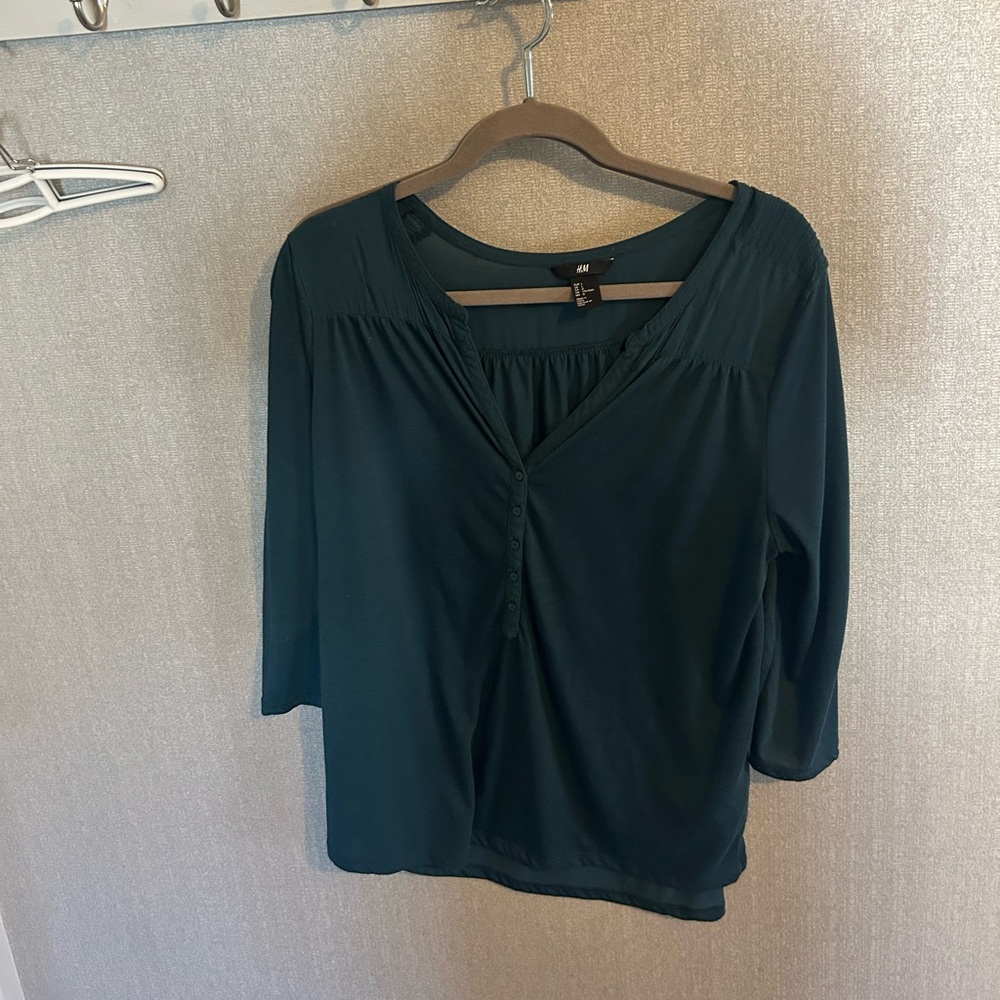 Teal H&M Shirt Size L